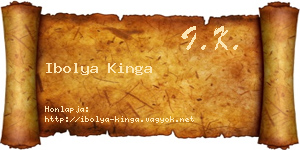 Ibolya Kinga névjegykártya